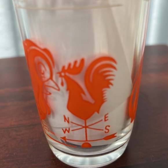 Vintage Kraft Swanky Swig Kid Cup Juice Glass Orange Dogs Roosters - Picture 5 of 11